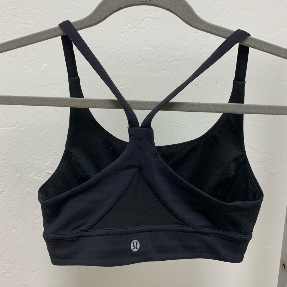 Lululemon Y Back Mesh Black Sports Bra Size 4